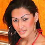  Smoking hot curvy brunet with a big cock!